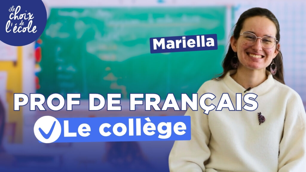 Article Mariella prof de français au collège